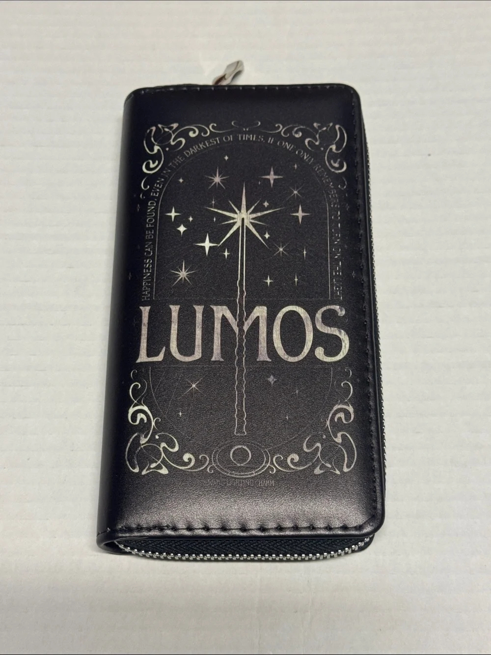 LUMOS Black Zip Wallet  Harry Potter Hogwarts NWT
